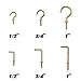 T.K.Excellent Brass Blated Cup Hooks and Square Hooks Kit,85 Pieces
