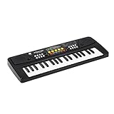 aPerfectLife Chargable Kids Piano, 37 Keys Multi-Function Charging Electronic Kids Keyboard Piano for Kids with Microphone (Black)