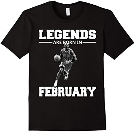 Men's Michael Shirt Jordan Legends Are Born In February Medium Black