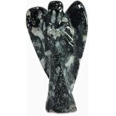 Indian Fashion Hut Reiki Energy Charged Angel Crystal Black Apache Tear Natural Stone Healing