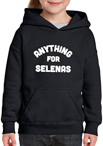 Blue Tees Anything for Selenas Unisex Hoodie For Girls and Boys Youth Kids Sweatshirt Clothing Medium Black