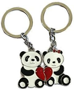 Boys and Girl Gift Magnetic Panda Metal Key Chain Panda Love Couple Keychai