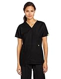 WonderWink Women's Scrubs Peek-A-Boo Top, Black, XX-Large