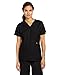 WonderWink Women's Peek-A-Boo Top, Black, Large