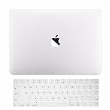 TOP CASE - Rubberized Hard Case Cover + Matching Color Keyboard Cover Compatiable with MacBook Pro 13-inch A1989,A1706 with Touch Bar(Release 2016,2017,2018) - Matte Clear