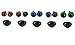 BESTCYC 1box(75pcs) 10MM 5Color Plastic Safety Eyes and Noses Set for Teddy Bear Doll Animal Puppet Crafts
