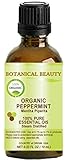 PEPPERMINT ESSENTIAL OIL ORGANIC. 100% Pure Therapeutic Grade, Premium Quality, Undiluted. 0.33 Fl.oz.- 10 ml. by Botanical Beauty