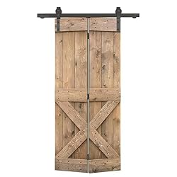 30 in. x 84 in. Mini X Series Light Brown Stained