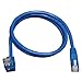 Tripp Lite Cat6 Gigabit Molded Patch Cable (RJ45 Right Angle Up M to RJ45 M) Blue, 10-ft.(N204-010-BL-UP)