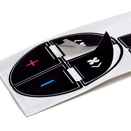 SunTrade 3PCS AC Dash Button Repair Kit,Replacement Stickers for Suburban, Chevy Tahoe, Silverado, Traverse, GMC Acadia, GMC - Fix Ruined Faded A/C Controls