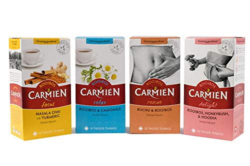 Carmien South Africa Rooibos Red Herbal Tea Variety Pack 80 Count