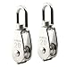 Lind Kitchen 2PCS Lifting Single Pulley Stainless Steel Heavy Duty Single Wheel Swivel Lifting Rope Pulley Block M20 primary