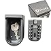 imurz Key Lock Box for Outside,Combination Lockbox for House Keys with Code,Hide a Key Outdoor Waterproof,Key Safe Wall Mounted for Home, Office, Garage,Apartment,Store,Spare Key Storage (Grey)