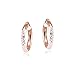 Hoops & Loops 925 Sterling Silver Rose Gold Plated Diamond Cut Round Click-Top Hoop Earrings for Women & Teen Girls, 15mm-50mm