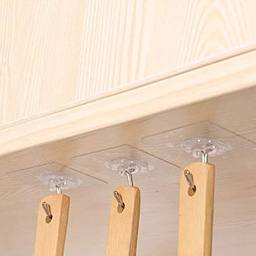 Ankola Vacuum Adhesive Hooks 2-32 pcs Strong Self Adhesive Stainless Steel Hooks Hanger for Shower Keys Bags Bathroom Kitchen (32 pc Plastic Hook) - Thumbnail 2