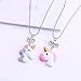 Best Friends Forever Unicorn Rainbow Friendship Necklaces Set for Girls Boys