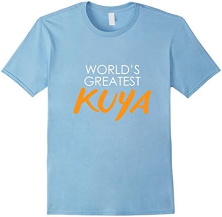 Mens Worlds Greatest Kuya Shirt Funny Filipino T-Shirt Large Baby Blue