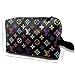 Cosmetic Bags Black Colorful LV Portable Toiletry Makeup Bag with Zipper Wallet Hangbag Pen Organizer Carry Case Wristlet Holder