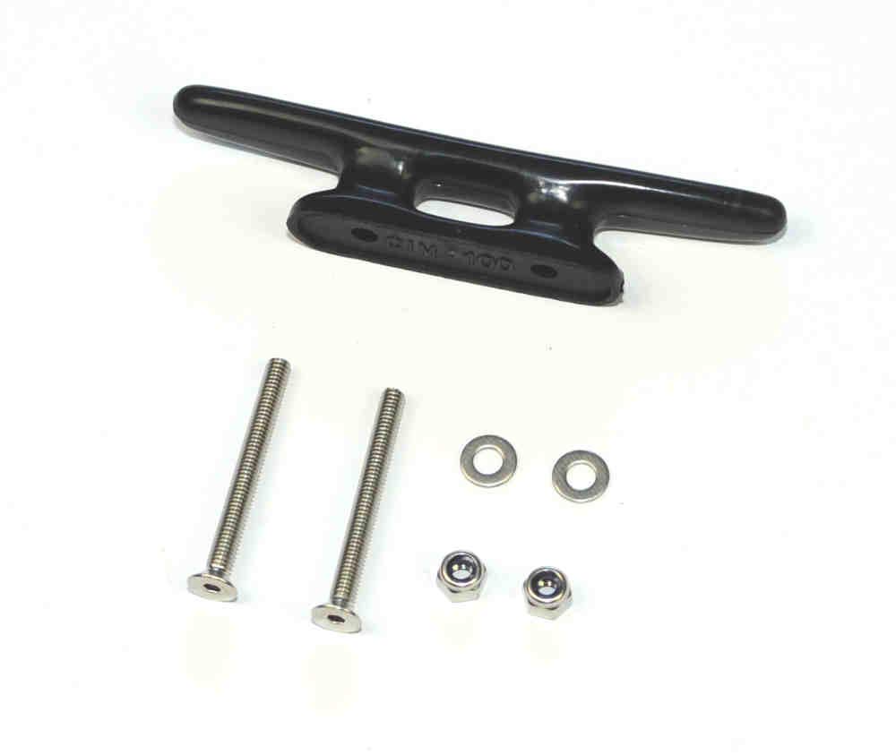 New Marine Nylon Clamp with V4A Screws, Black, 100 mm