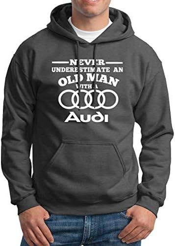 Audi 1 Never Underestimate an Old Man with an Audi Mens Hoodies