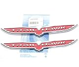 Yoaoo-oem® 2pcs OEM Trailhawk Emblem Trail Nameplate Badge for Jeep Cherokee Red Wing (2Pcs Red&Sliver)