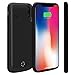 Never Run Out NRO iPhone X Charger Case Upgraded 6000mAh Portable Rechargeable Extended Battery Pack Protective Charging Case with Tempered Glass Screen Protector + Kickstand primary