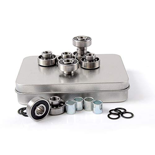 LOSENKA Professional Long Skateboard Bearing,Long Skateboard Integrated Bearing Steel Bearing (8-Pack), Delivery Gifts