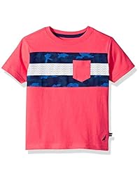 Náutica Playera de manga corta para niños con cuello redondo