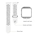 Fitbit Blaze Band Accessory, VODKE Silicone Breathable Replacement Band/Strap Frame Fitbit Blaze Men Women Small(White+Black+Silver Frame)