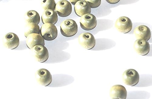 Markylis - 200 Wooden Round Jewellery Craft Beads - Smokey Grey Wood - 8mm