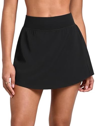 CRZ YOGA Dolphin Golf Skirts for Women A Line High Waisted Casual