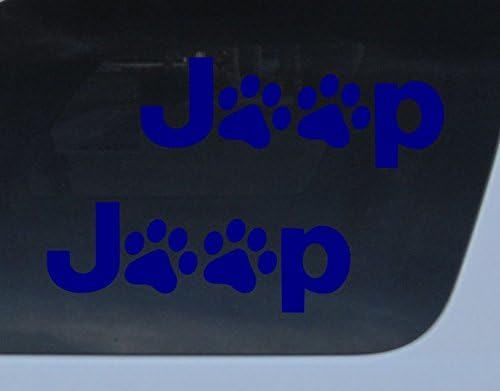 GET 2 Jeep Paw BLUE 5.5" vinyl decal puppy kitten cat dog wrangler rubicon fender jk cj yj xj jk tj jeep Car Auto Window Sticker