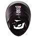 Matte Black Full Face Motorcycle Helmet DOT +2 Visor (Large)