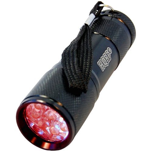 HQRP 9 LEDs Red Light Flashlight for Night Astronomy Viewings or 