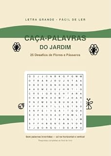 Livro Caça-palavras do jardim : Letra grande para idosos