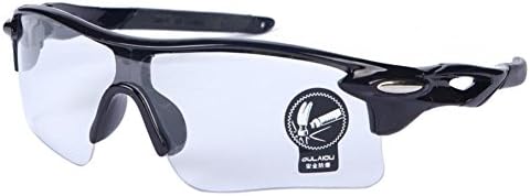 Outdoor Sports Athlete's Sunglasses UV protection (Black Frame, Silvery Lens)