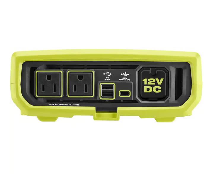 RYOBI ONE+ 18V 800Watt Max 12V Automotive Power Inverter with Dual USB