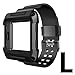 Simpeak Rugged Protective Case with Black Strap Bands Compatible with Fitbit Blaze, Black