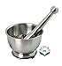 NewlineNY Stainless Steel Hand Masher & Bowl, Mortar and Pestle Set