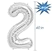 Tellpet Silver Number 20 Balloon, 40 inch
