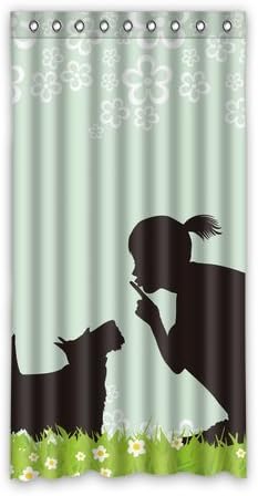 Home Decorative Custom Dog Window Curtain For Living Room/Bedroom/Patio Door/Bathroom,Home Decor,Window Curtain 50" X 96"(One Piece)