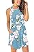 LONGYUAN Women's Casual Tank Dress Sleeveless Dresses Beach Sundress Small FL Light Blue