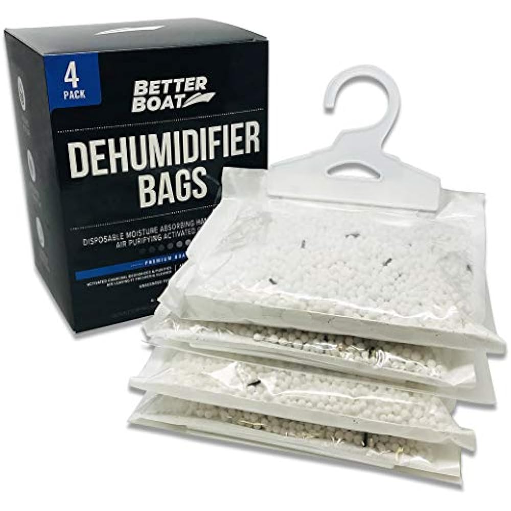  Dehumidifiers 4 Pack Boat Moisture Absorber Hanging Bags And Charcoal