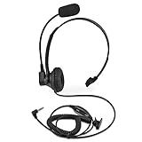 abcGoodefg Over-head Headset Earpiece Mic for 1-pin Motorola Talkabout MH230R MS350R MR350R MD200TPR MT350R MG160A MH230TPR 2 Two Way Radio Walkie Talkie