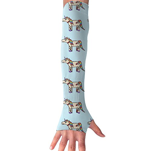 Rude Rainbow Unicorn Rose Tattoo Arm Sleeves UV Protection For Men Women Youth Arm Warmers For Cycling Golf Baseball Basketball