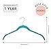 MIZGI Premium Velvet Shirt Hangers (Pack of 50) - Non Slip Felt Dress Hangers Teal - Copper/Rose Gold Hooks,Space Saving Clothes Hangers (Teal)