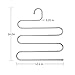 Multi-Purpose Pants Hangers, CEISPOB S-type 5 Layers Stainless Steel Clothes Hangers Storage Pant Rack Closet Space Saver for Trousers Jeans Towels Scarf Tie (4 pack)