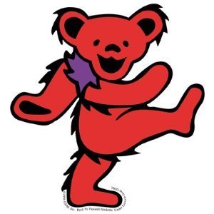 Grateful Dead - Large Red Dancing Bear - Sticker / Decal