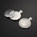 Shappy 24 Pieces 25 mm Round Glass Dome Tiles Clear Cameo with 24 Pieces Pendant Bezel Round Trays (Silver and Clear)