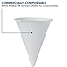 Solo 42R-2050 4.25 oz White Paper Cone Cups (Case of 5000)